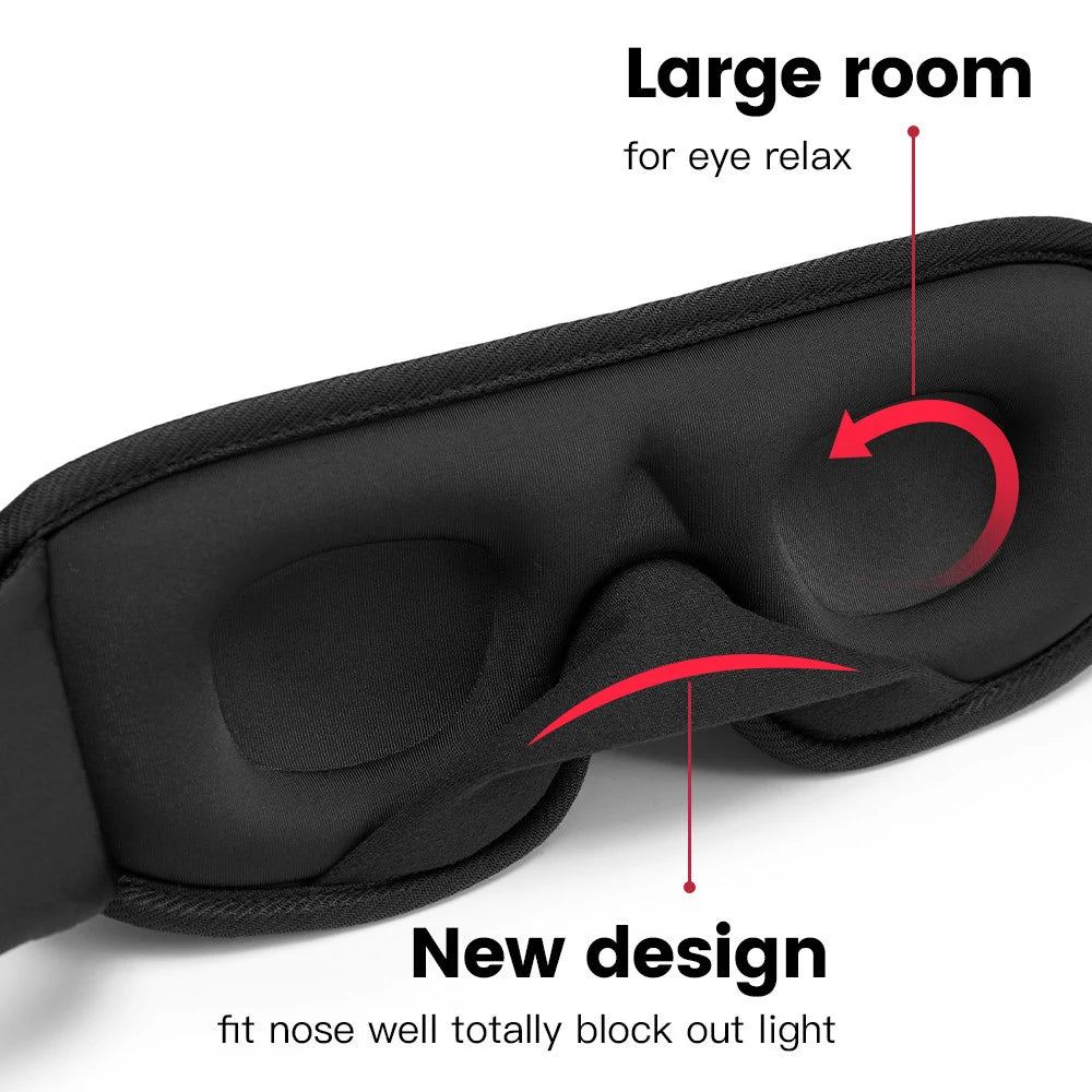 3D Sleeping Mask Block Out Light Sleep Mask for Eyes Soft Sleeping Aid Eye Mask for Travel Eyeshade Night Breathable Slaapmasker