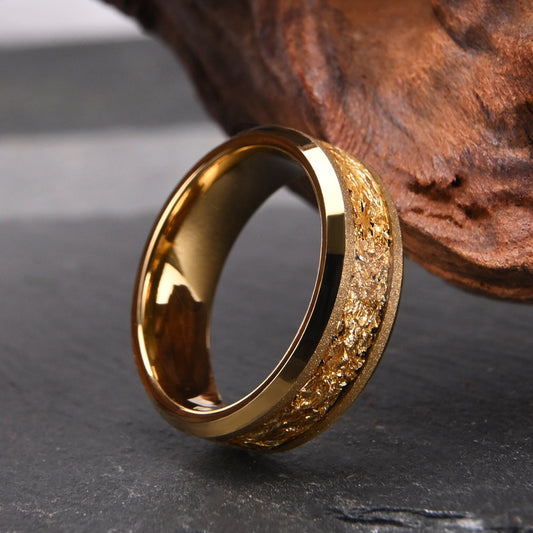 Gleaming Gold Comfort Ring