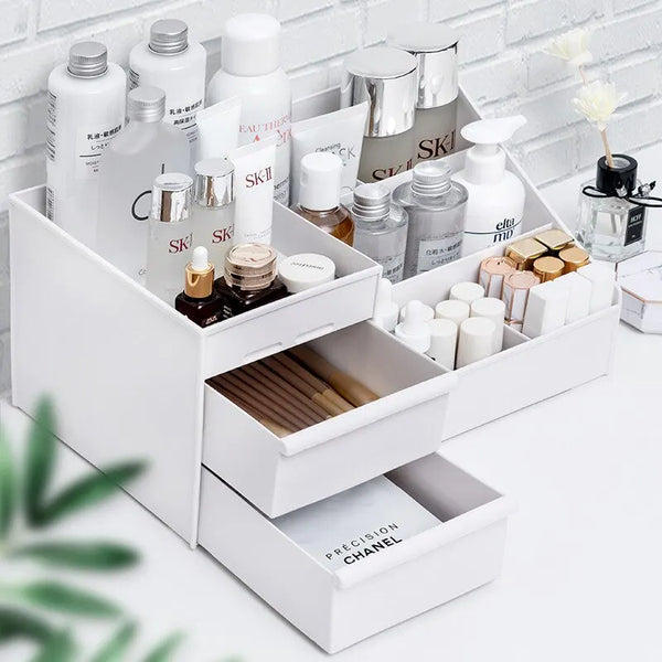 White Drawer Cosmetic Organizer